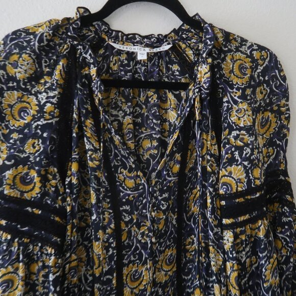 Veronica Beard Black and Gold Floral Mini Dress - Picture 3 of 11